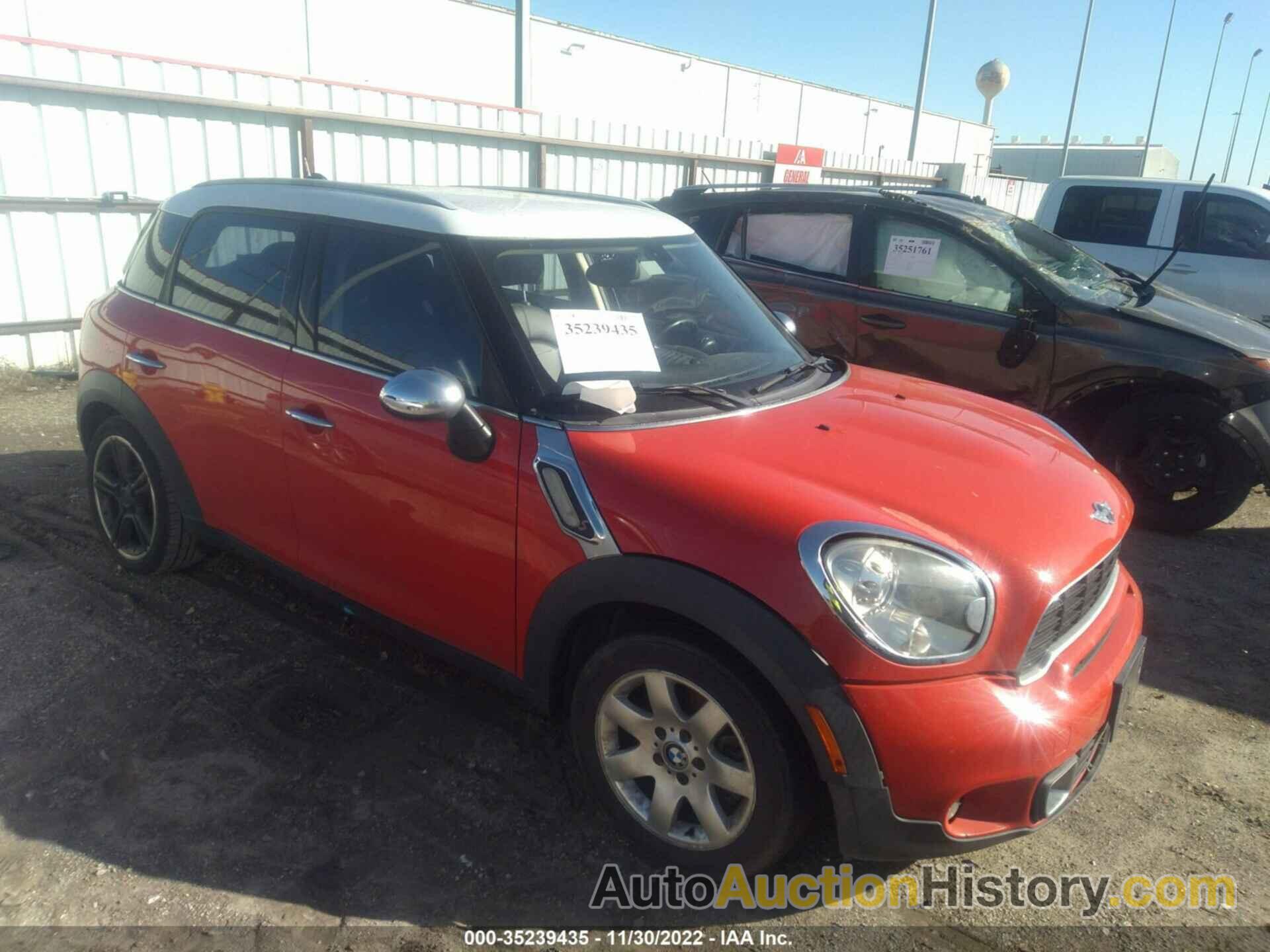 MINI COOPER COUNTRYMAN S, WMWZC3C52BWH98220