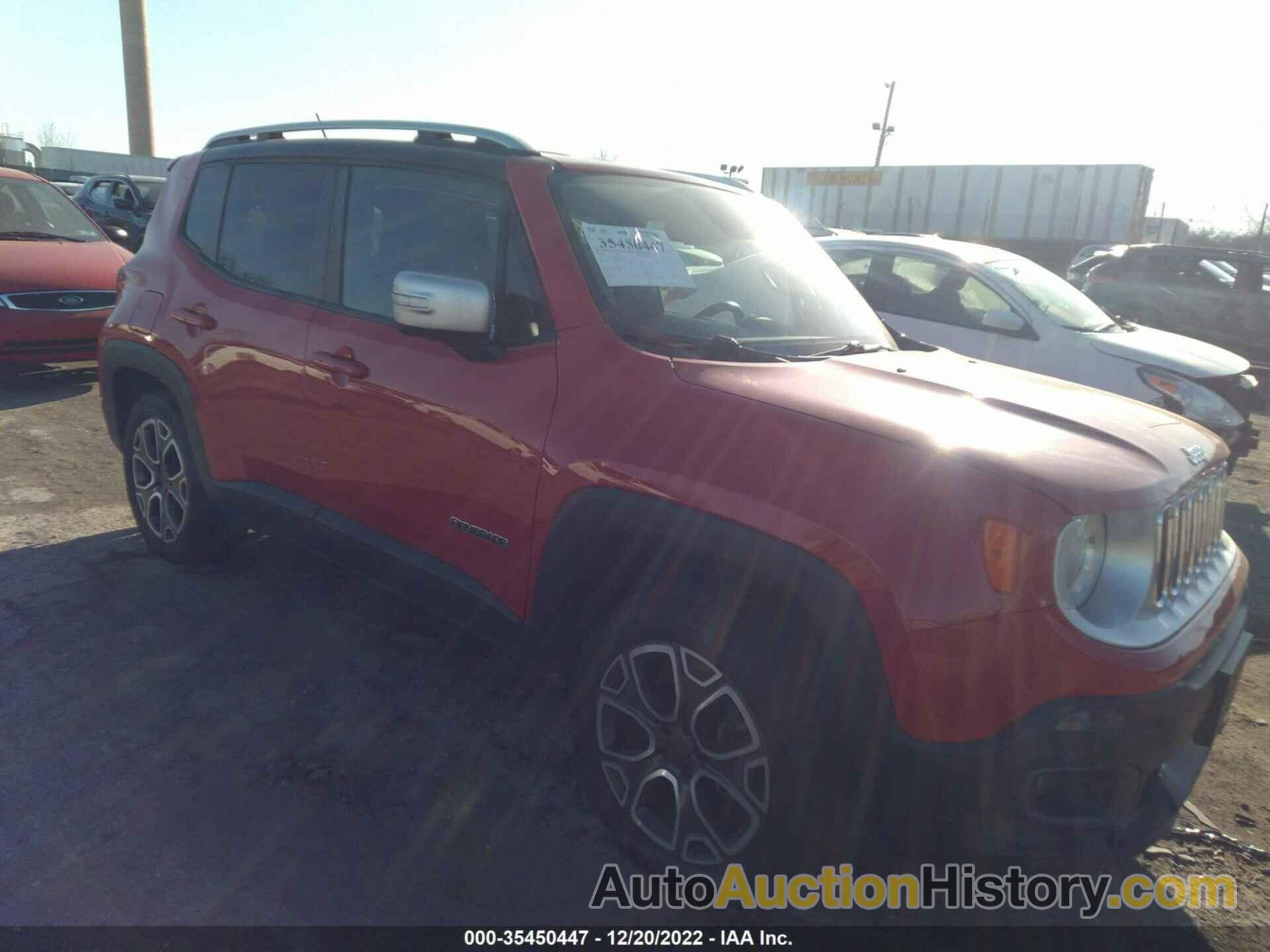 JEEP RENEGADE LIMITED, ZACCJBDT0FPB61753