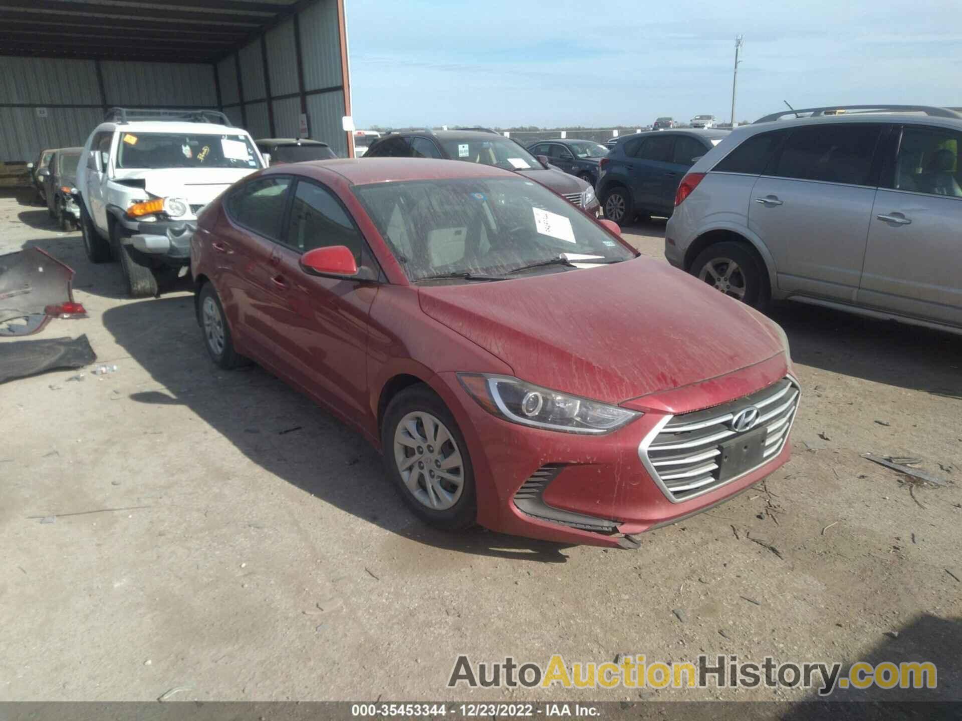 HYUNDAI ELANTRA SE, KMHD74LF3HU395795