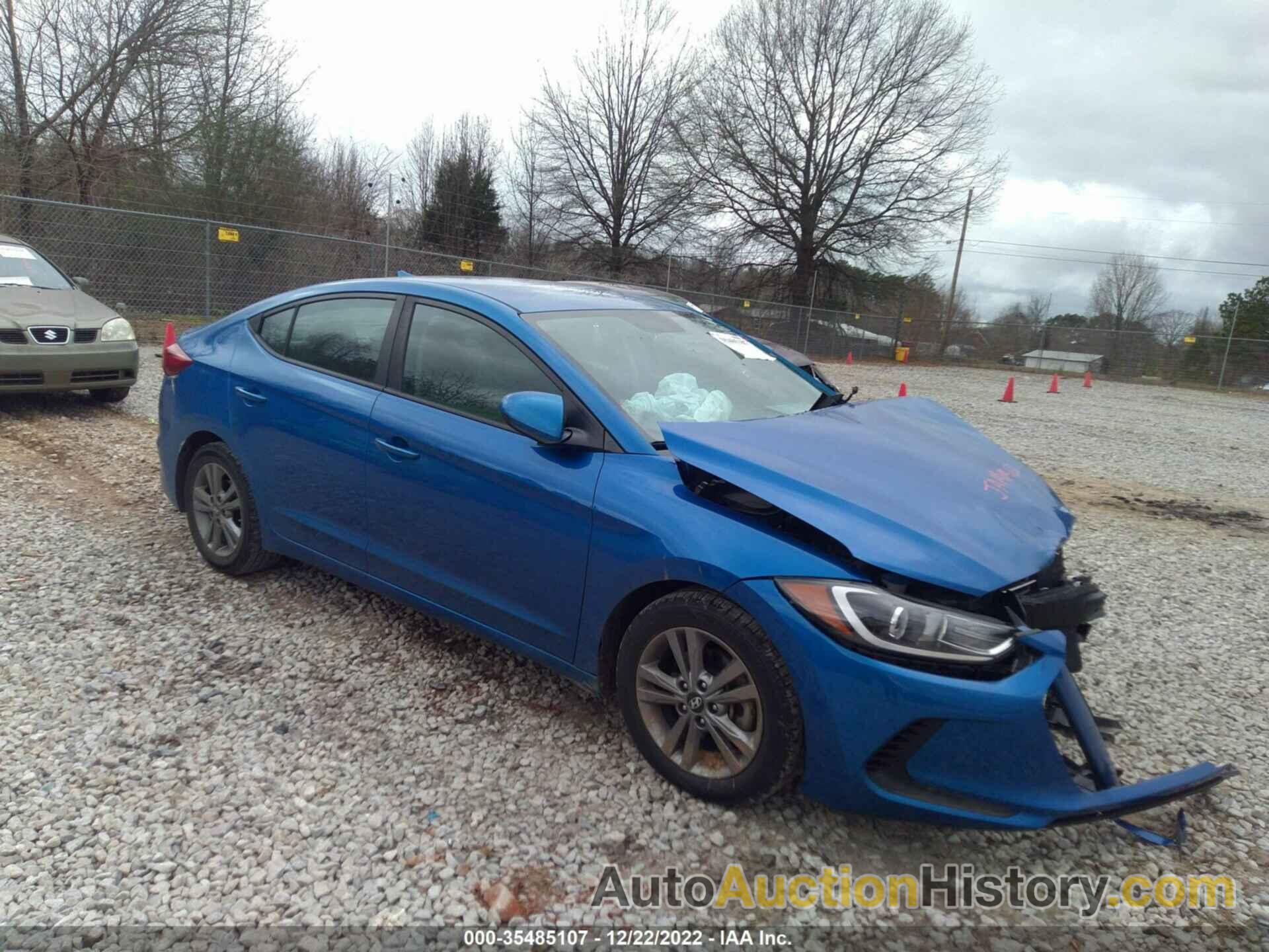 HYUNDAI ELANTRA SEL, KMHD84LF4JU612242