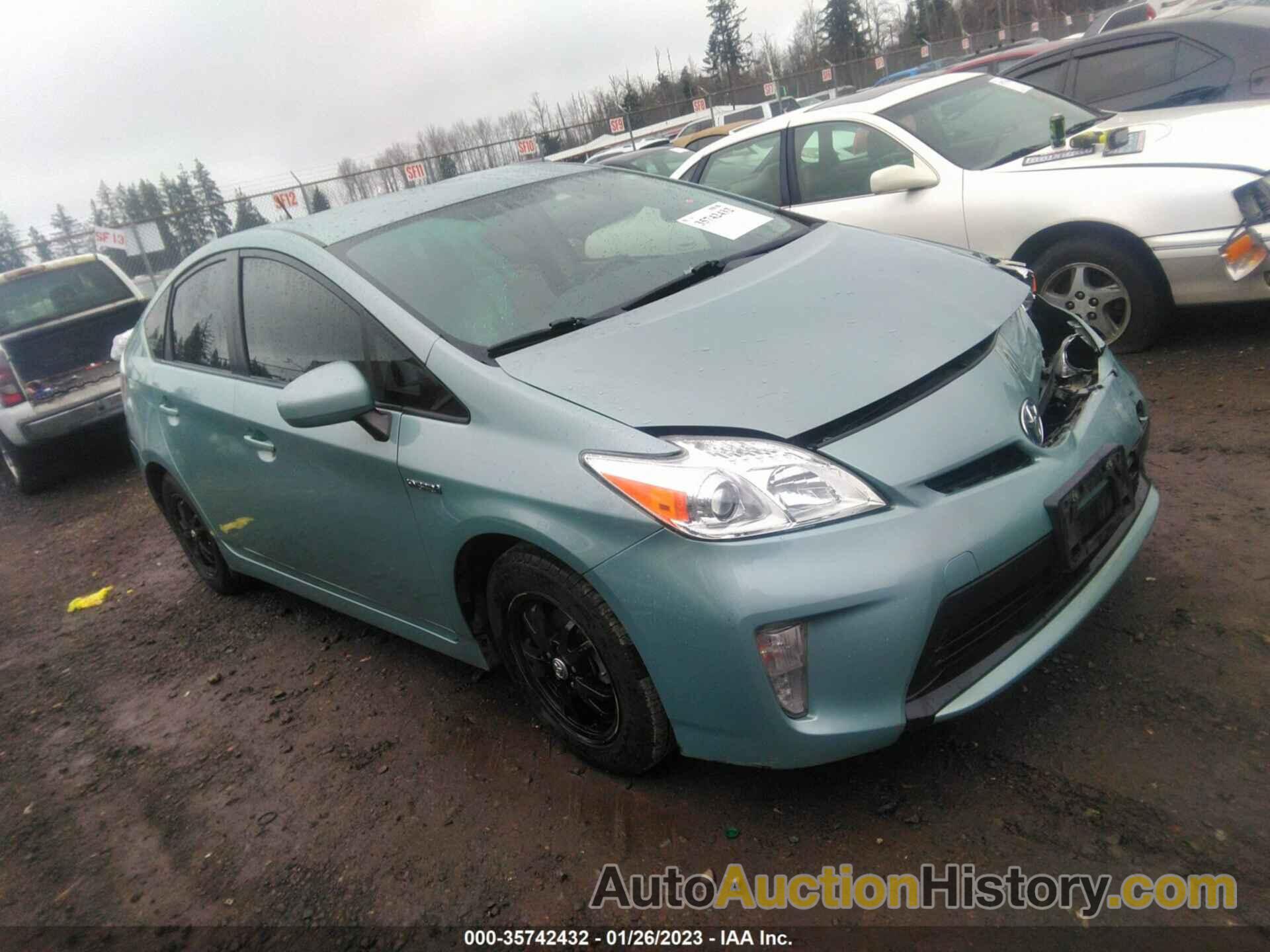 TOYOTA PRIUS ONE/TWO/THREE/FOUR/FIVE, JTDKN3DU8C5453461