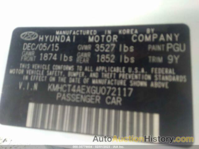 HYUNDAI ACCENT SE, KMHCT4AEXGU072117