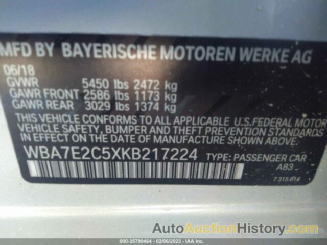 BMW 740I, WBA7E2C5XKB217224