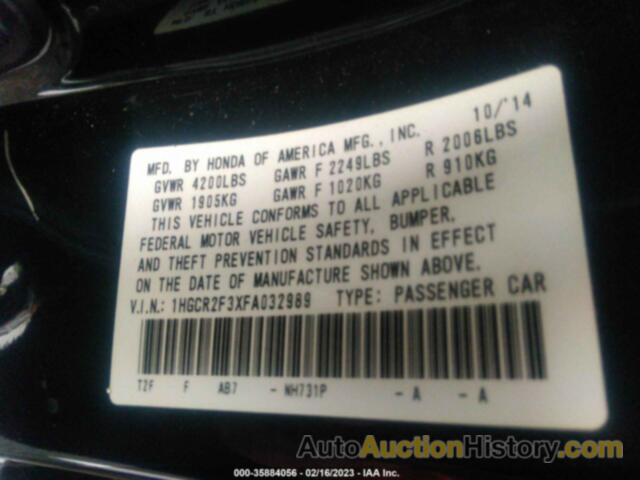 HONDA ACCORD LX, 1HGCR2F3XFA032989