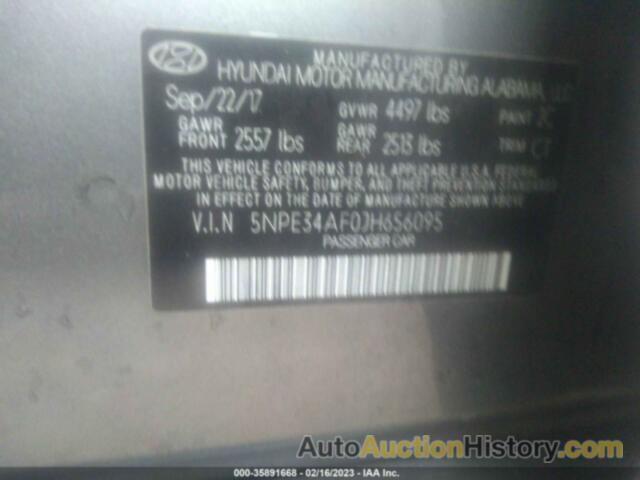 HYUNDAI SONATA SPORT, 5NPE34AF0JH656095