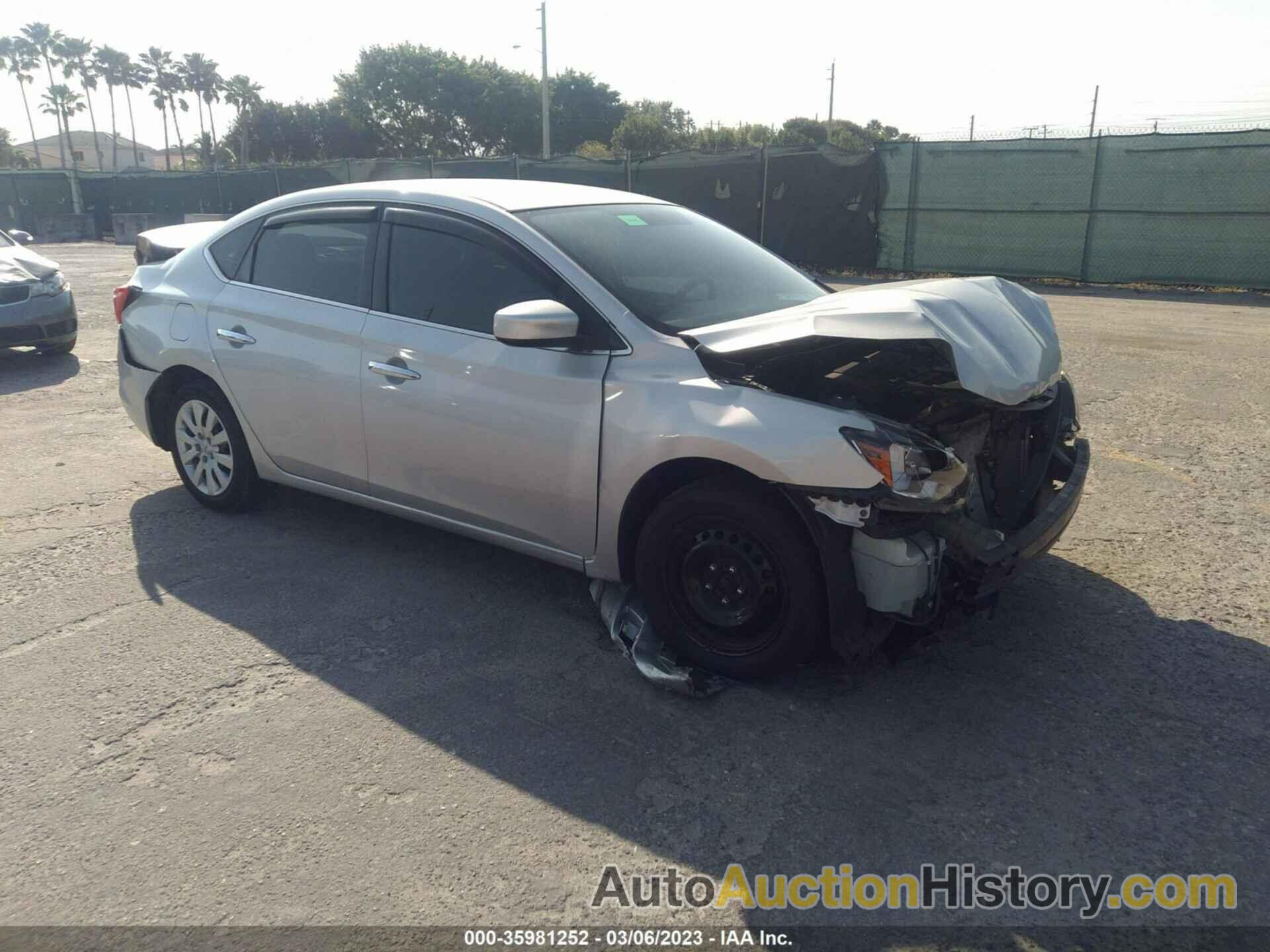 NISSAN SENTRA S, 3N1AB7AP0JY347020