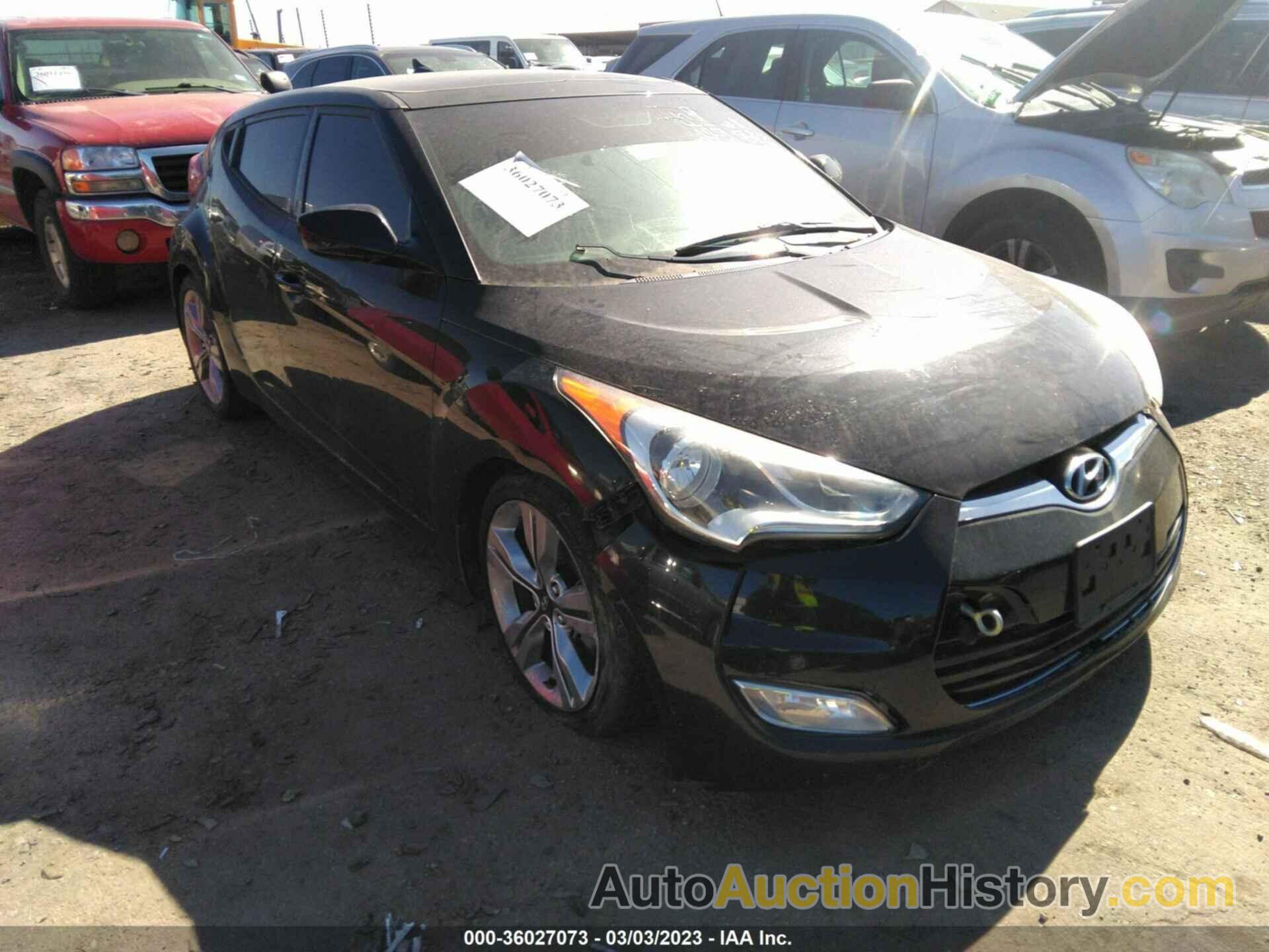 HYUNDAI VELOSTER W/GRAY INT, KMHTC6AD5DU142590