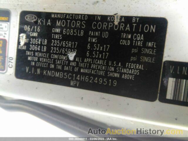 KIA SEDONA LX, KNDMB5C14H6249519