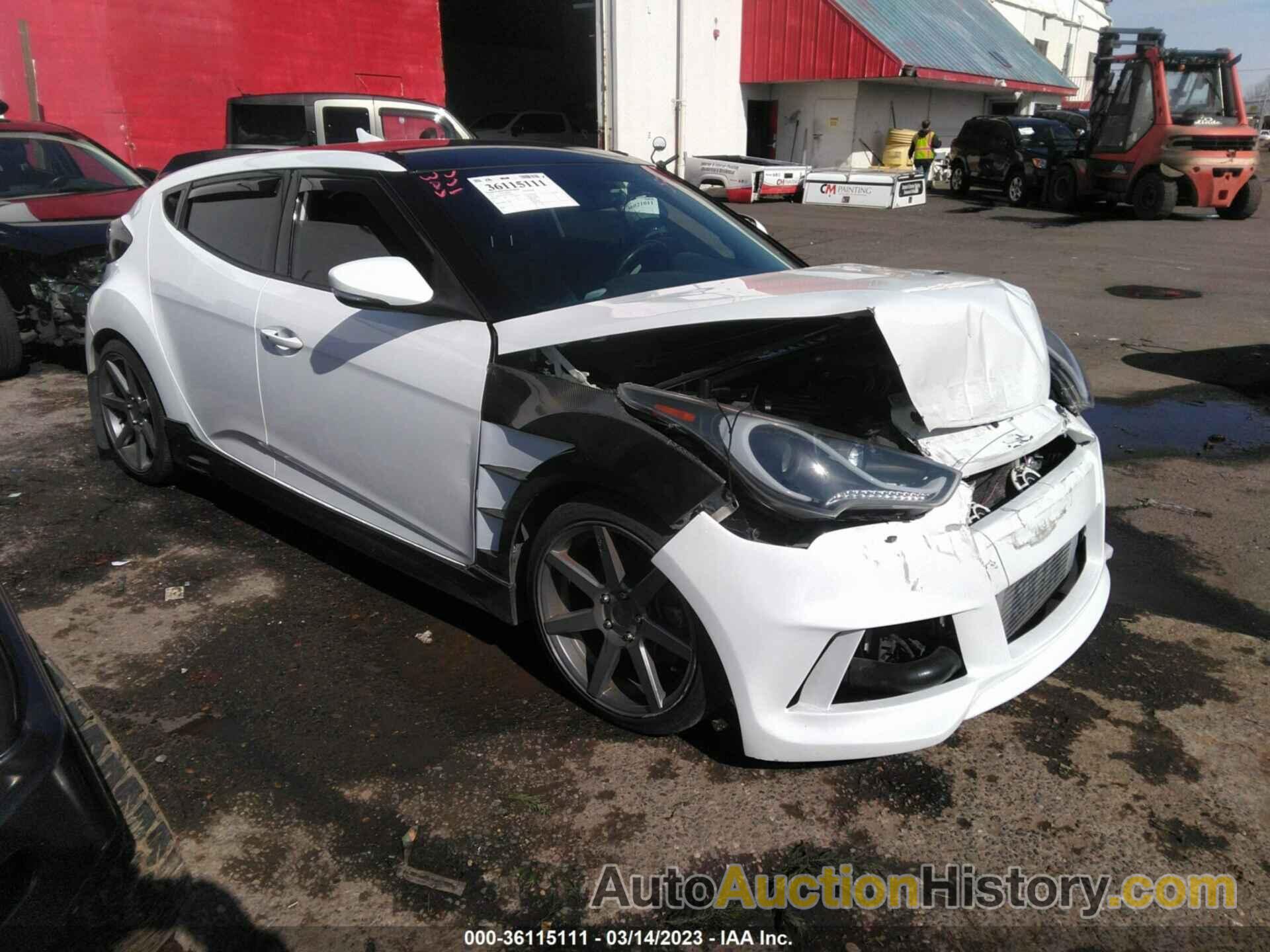 HYUNDAI VELOSTER TURBO W/BLACK INT, KMHTC6AE7DU173820