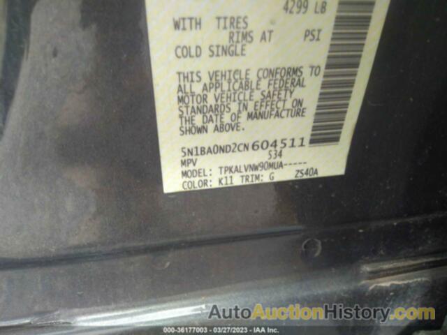 NISSAN ARMADA SL, 5N1BA0ND2CN604511