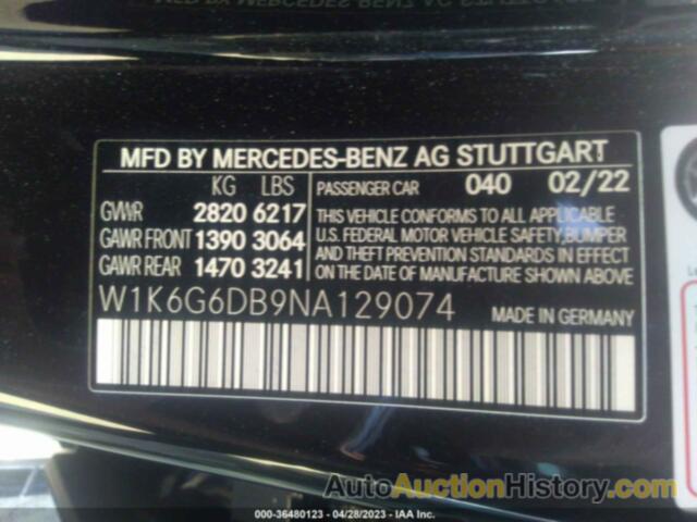 MERCEDES-BENZ S 500 4MATIC, W1K6G6DB9NA129074