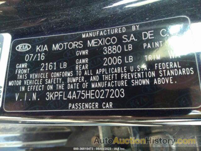 KIA FORTE S, 3KPFL4A75HE027203