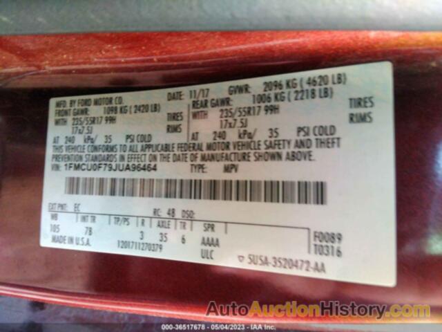 FORD ESCAPE S, 1FMCU0F79JUA96464