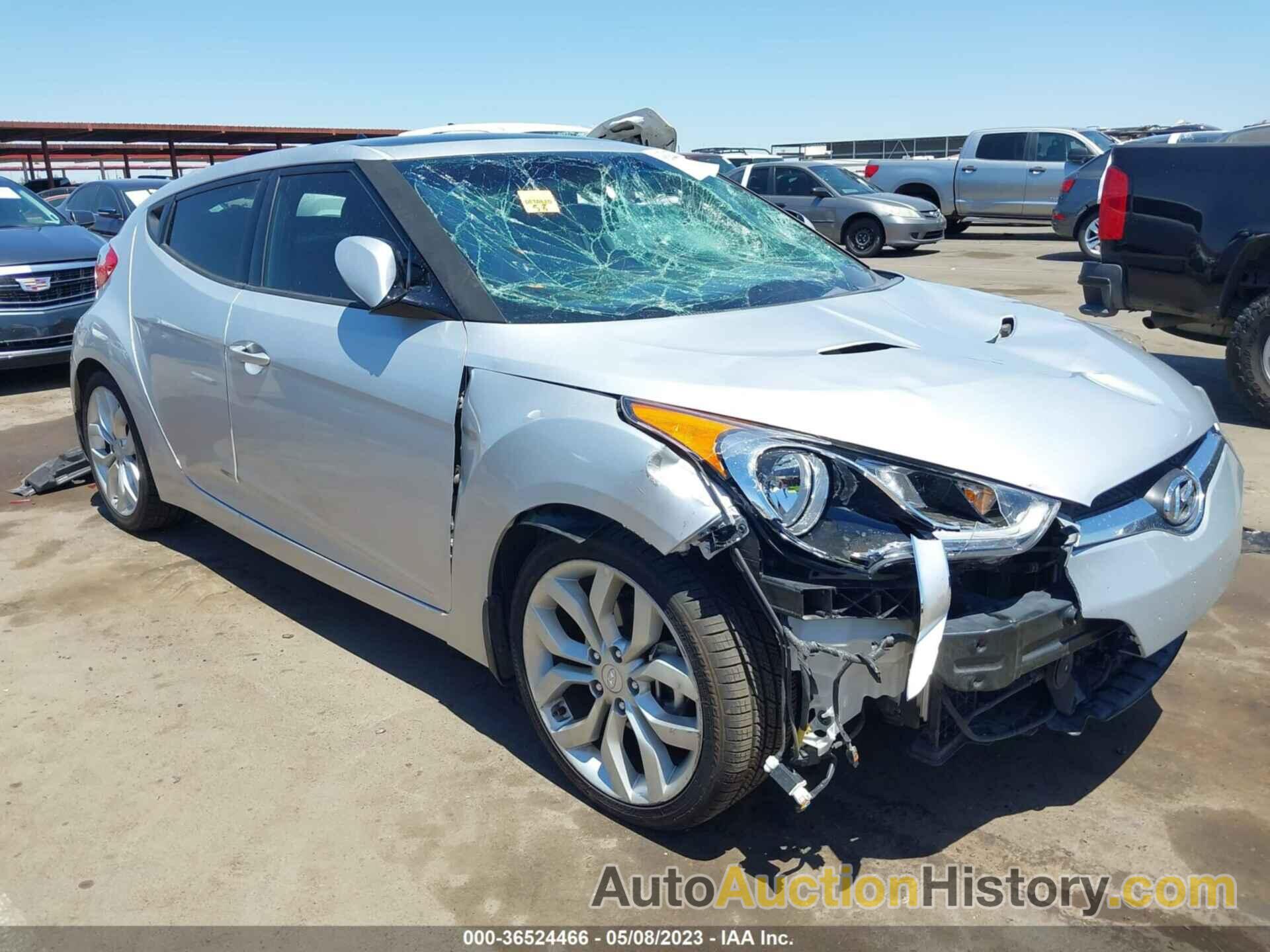 HYUNDAI VELOSTER W/BLACK INT, KMHTC6AD8DU172232