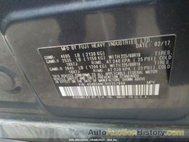 SUBARU OUTBACK 2.5I LIMITED, 4S4BSANC3H3357898