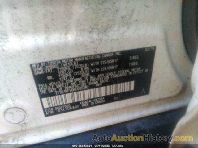 TOYOTA RAV4 LE, 2T3G1RFV0KC002382