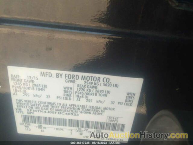 FORD EDGE SEL, 2FMTK4J85FBC40523