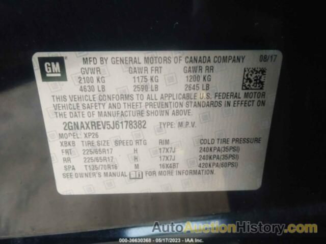 CHEVROLET EQUINOX LS, 2GNAXREV5J6178382