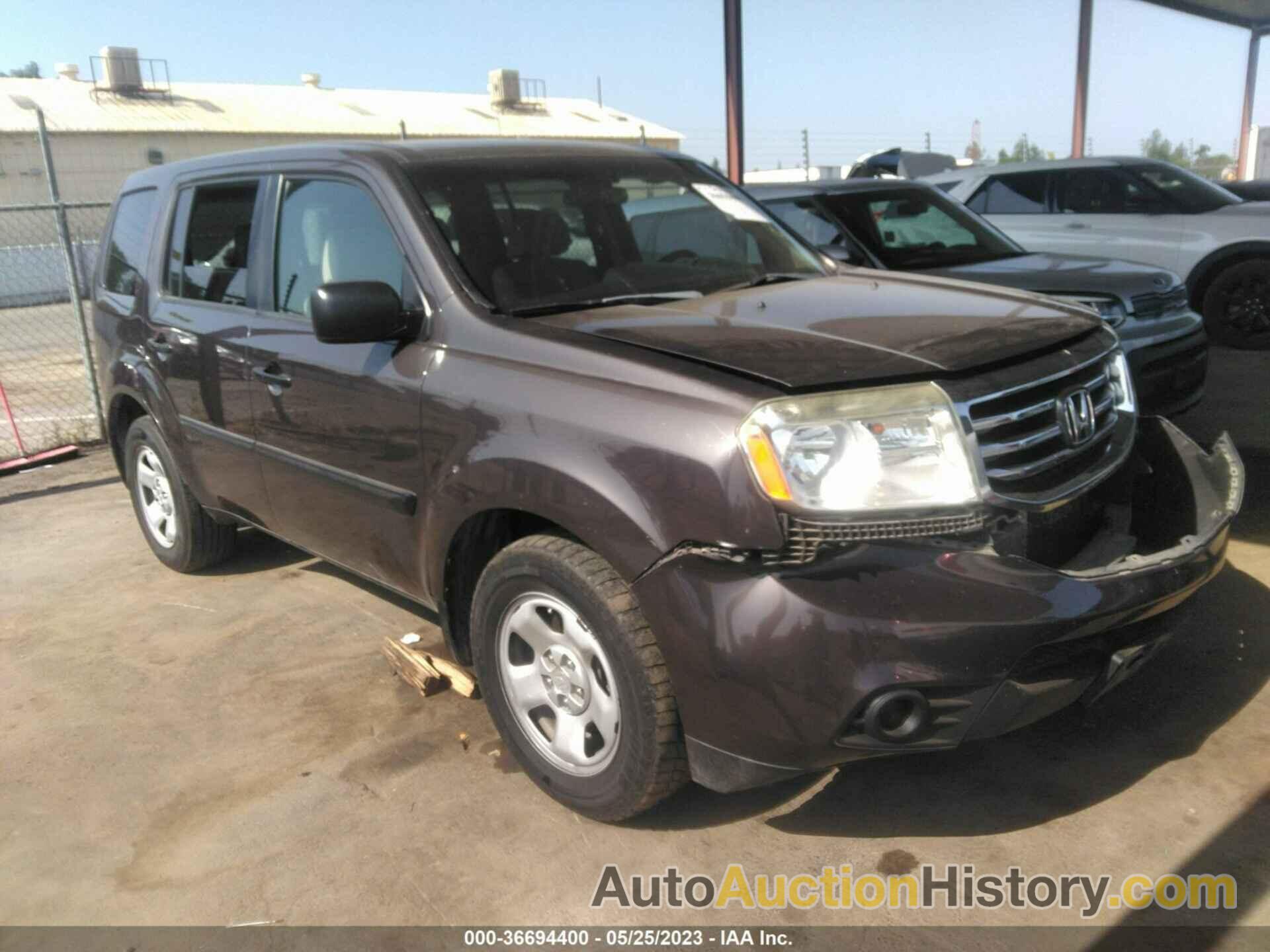 HONDA PILOT LX, 5FNYF4H21DB066658