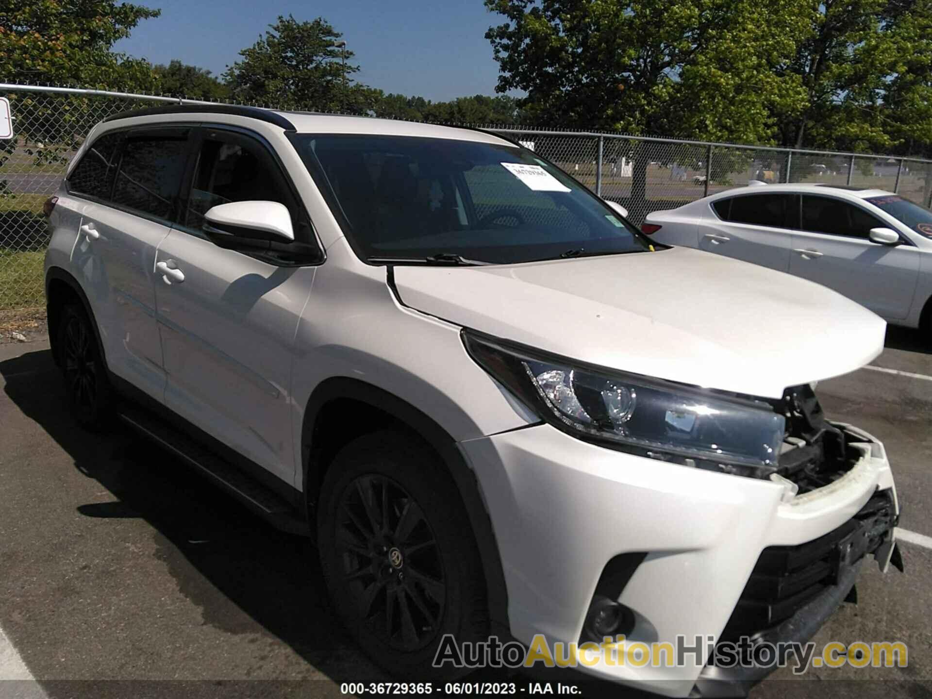 TOYOTA HIGHLANDER SE/XLE, 5TDJZRFH1KS626037