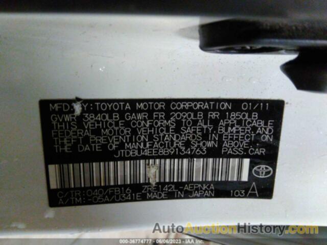 TOYOTA COROLLA LE, JTDBU4EE8B9134763