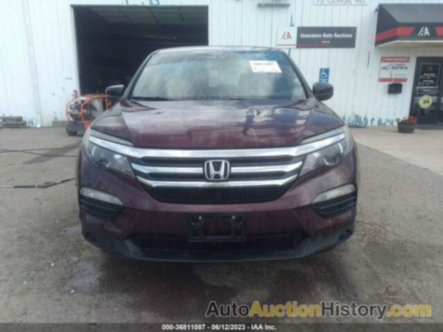 HONDA PILOT LX, 5FNYF6H11GB109323