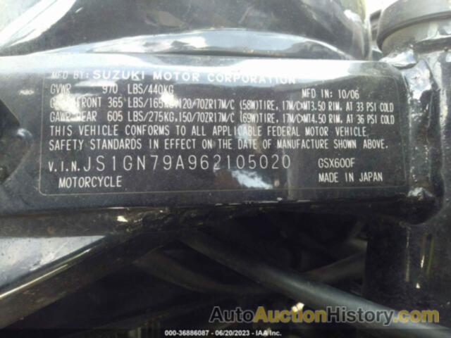 SUZUKI GSX600 F, JS1GN79A962105020