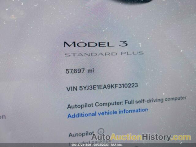 TESLA MODEL 3 MID RANGE/STANDARD RANGE/STANDARD RANGE PLUS/LONG RANGE, 5YJ3E1EA9KF310223