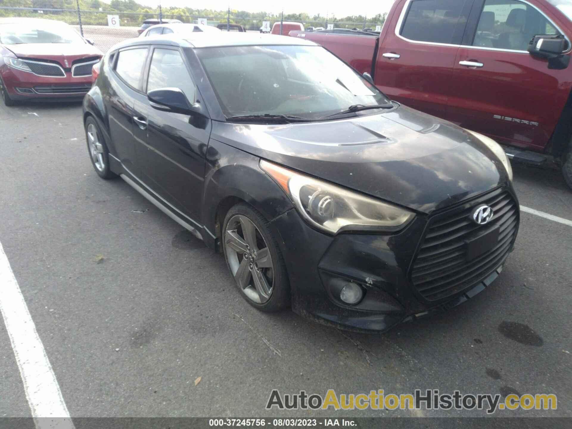 HYUNDAI VELOSTER TURBO W/BLUE INT, KMHTC6AE0DU098300