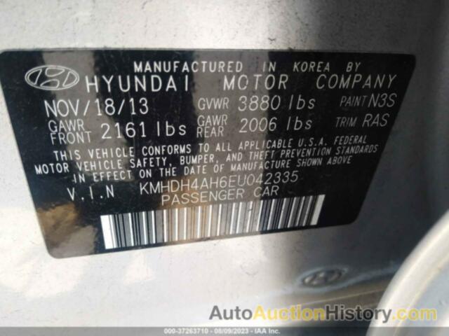 HYUNDAI ELANTRA SPORT, KMHDH4AH6EU042335