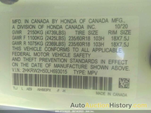HONDA CR-V AWD EX, 2HKRW2H50LH693015