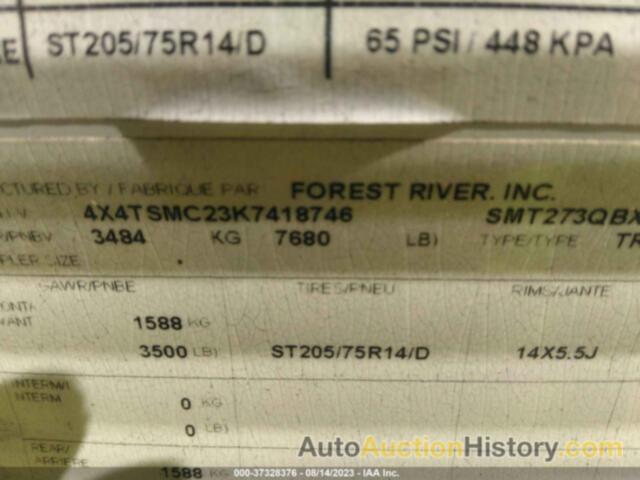 FOREST RIVER 273QBXL CRUISE LITE, 4X4TSMC23K7418746