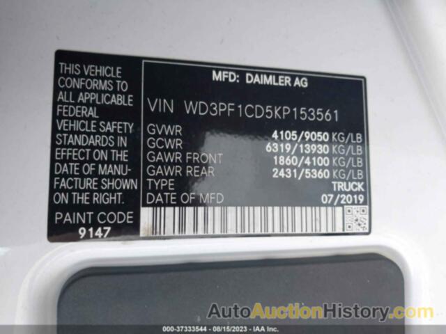 MERCEDES-BENZ SPRINTER 2500 HIGH ROOF V6, WD3PF1CD5KP153561