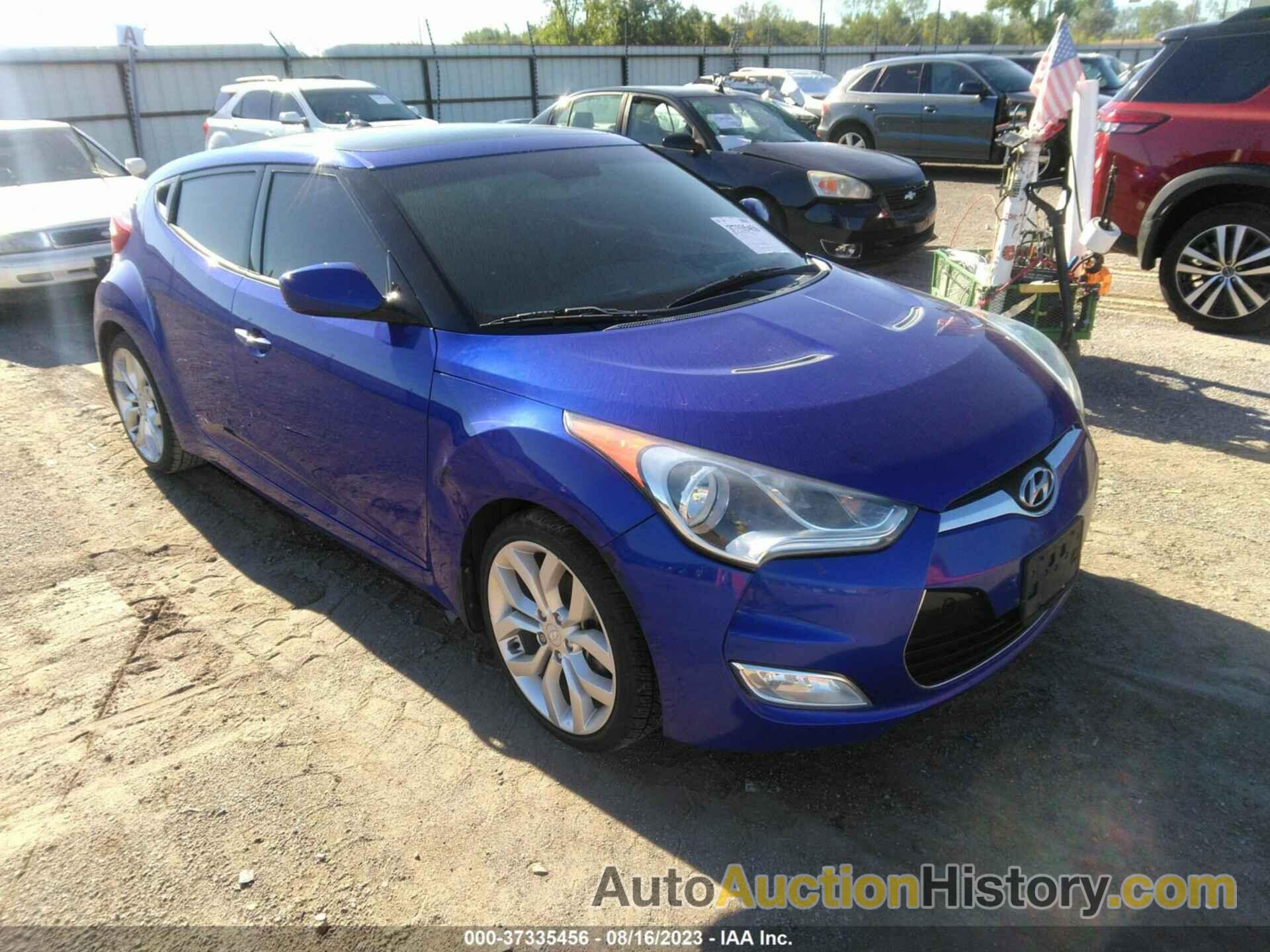 HYUNDAI VELOSTER W/BLACK INT, KMHTC6AD7DU114774