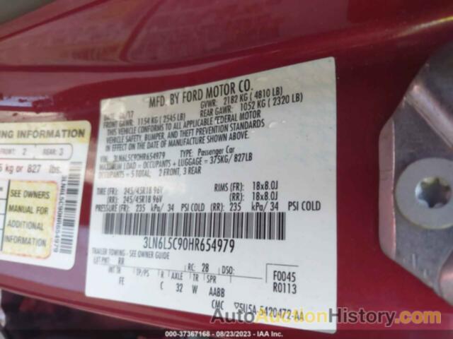 LINCOLN MKZ SELECT, 3LN6L5C90HR654979