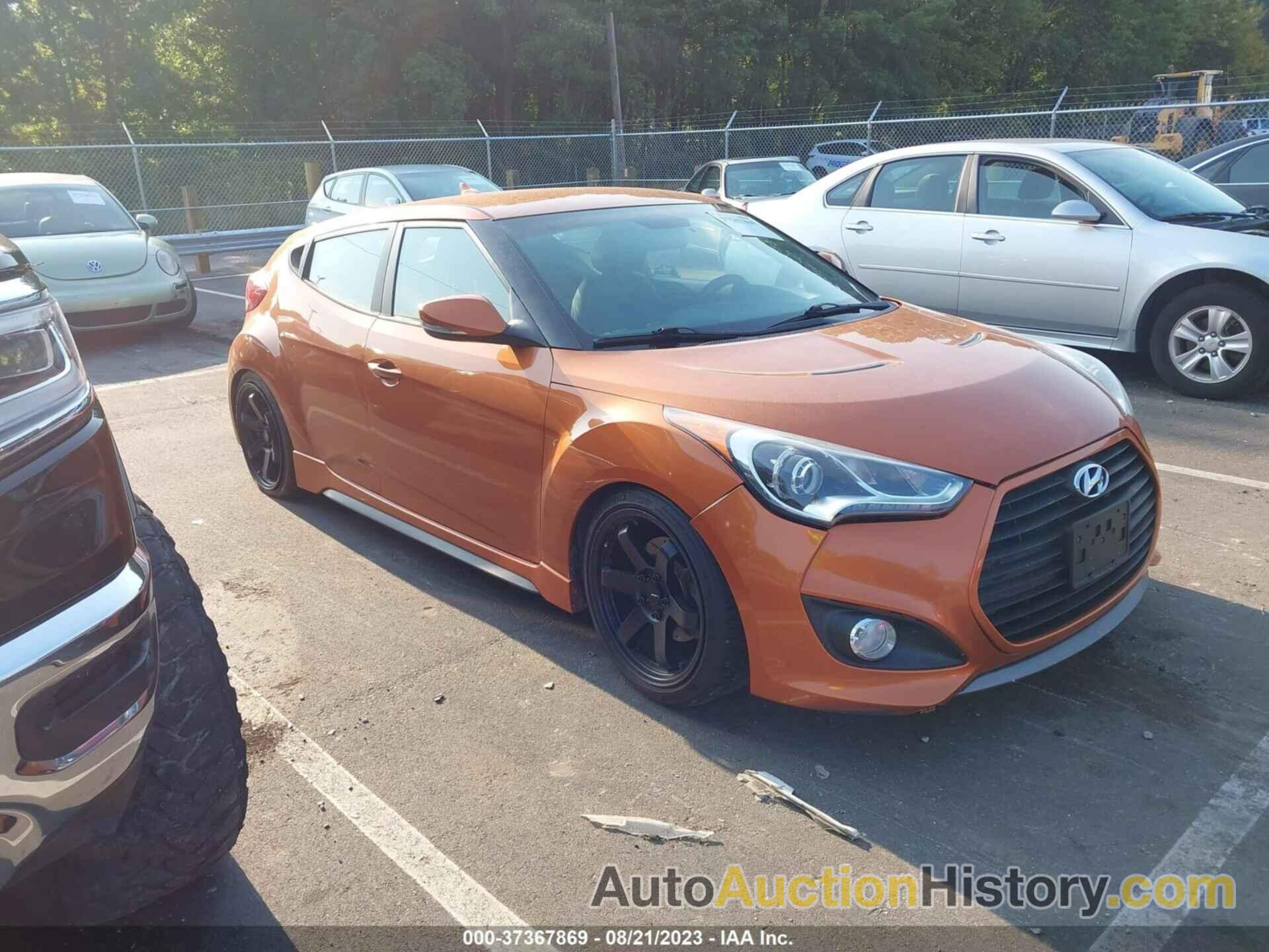 HYUNDAI VELOSTER TURBO W/BLACK INT, KMHTC6AE5DU135468