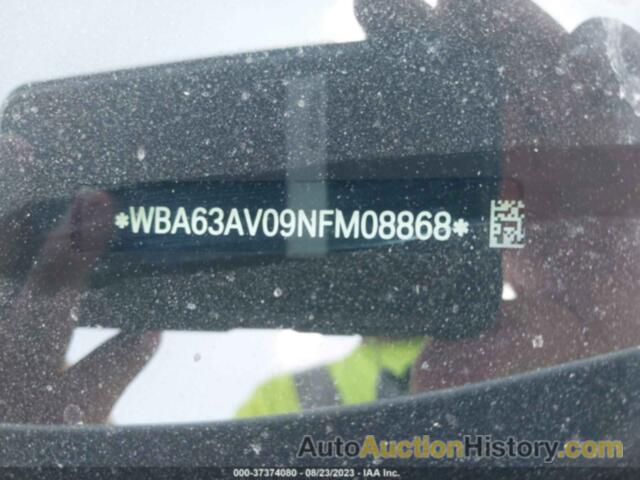 BMW 430I GRAN COUPE, WBA63AV09NFM08868