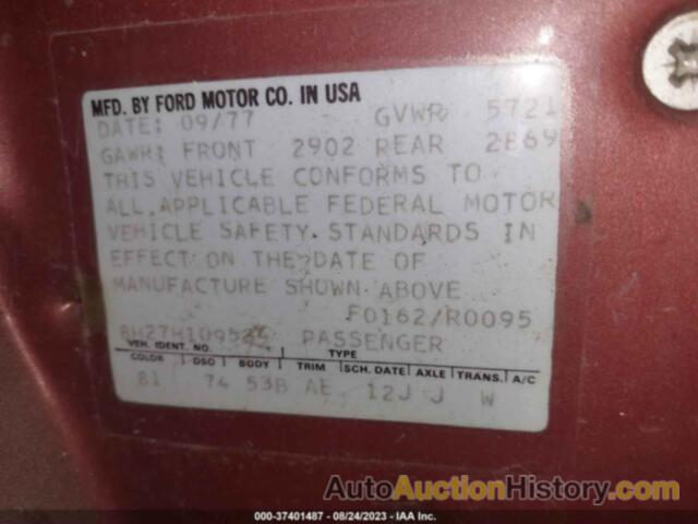 FORD LTD, 8H27H109534