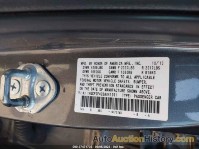 HONDA ACCORD 2.4 LX-P, 1HGCP2F42BA041291