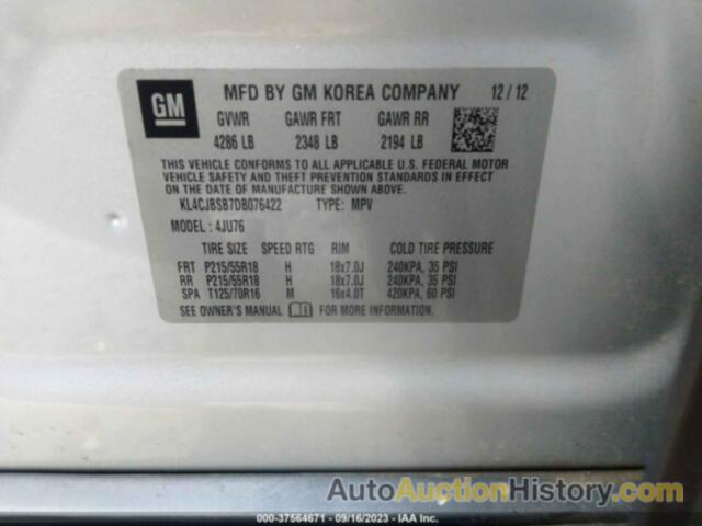 BUICK ENCORE CONVENIENCE, KL4CJBSB7DB076422