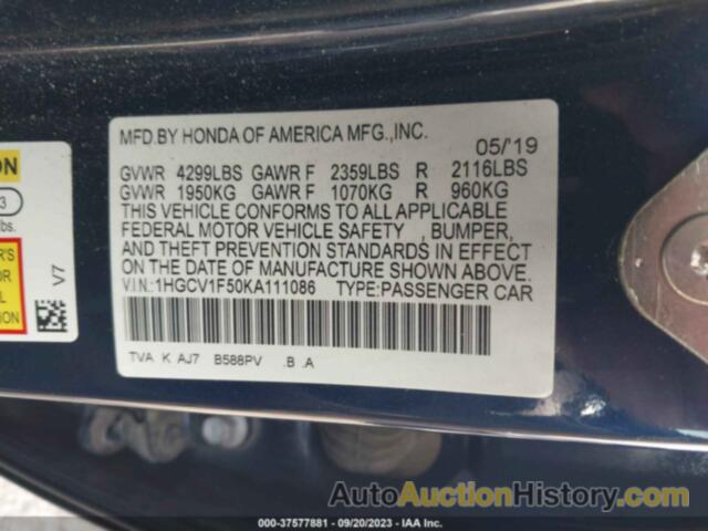 HONDA ACCORD EX-L, 1HGCV1F50KA111086