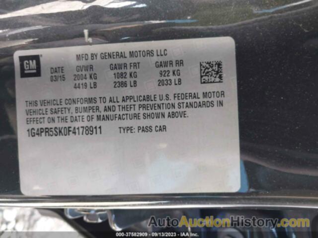 BUICK VERANO CONVENIENCE GROUP, 1G4PR5SK0F4178911