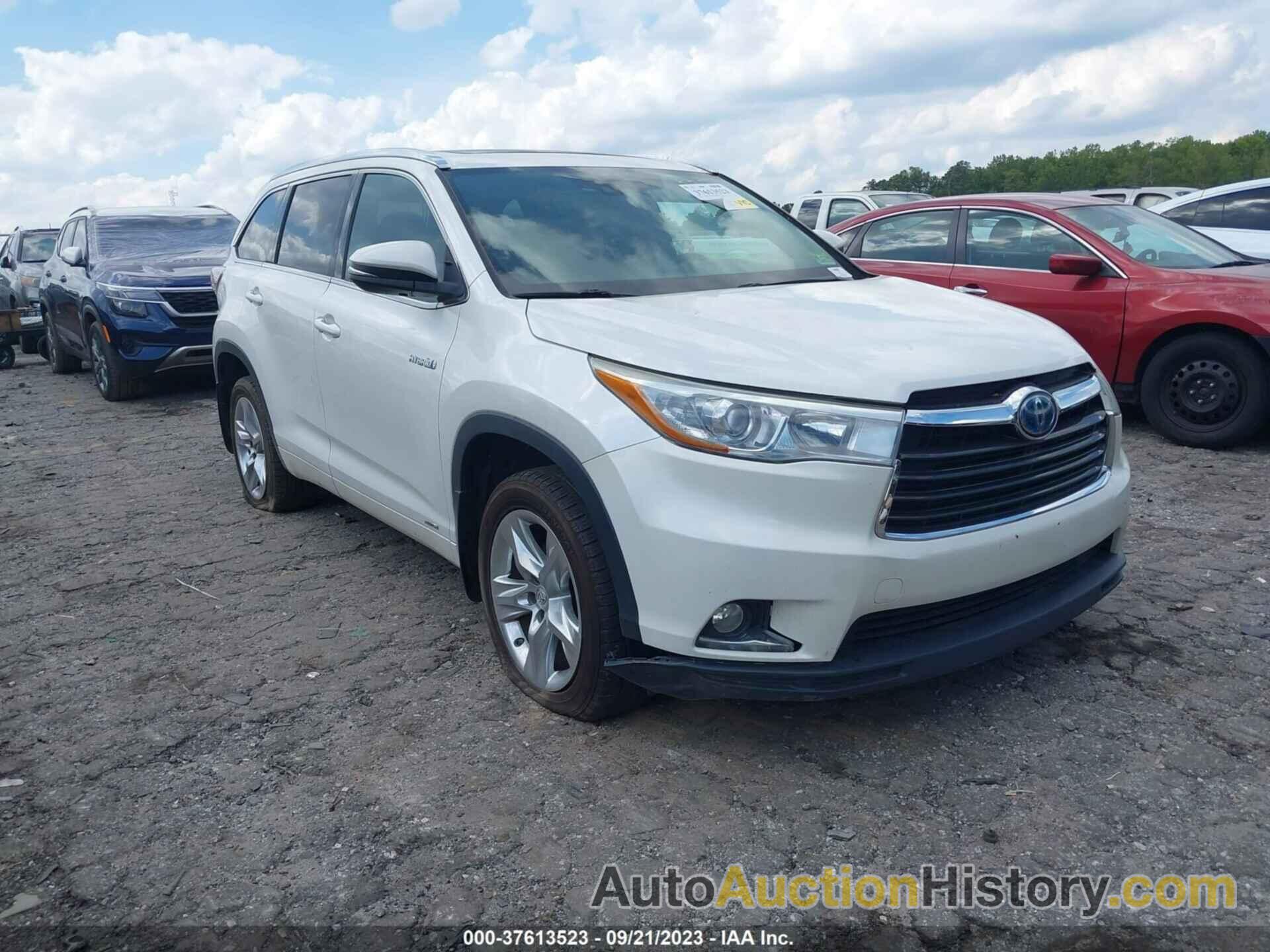 TOYOTA HIGHLANDER HYBRID LIMITED, 5TDDCRFH9GS013993