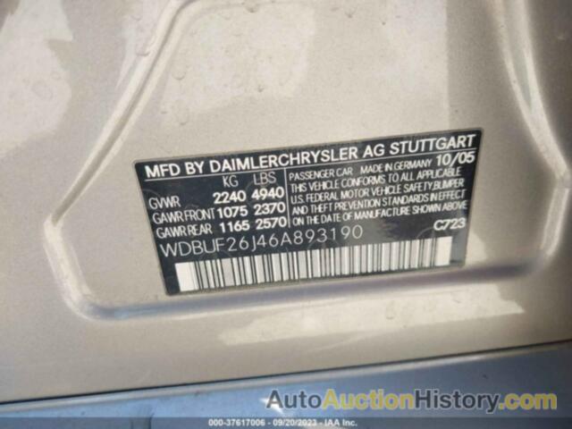 MERCEDES-BENZ E 320 CDI, WDBUF26J46A893190