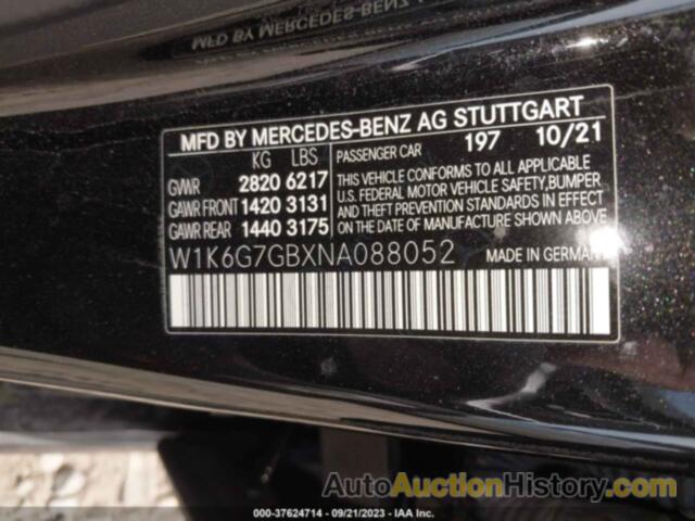 MERCEDES-BENZ S 580 4MATIC, W1K6G7GBXNA088052