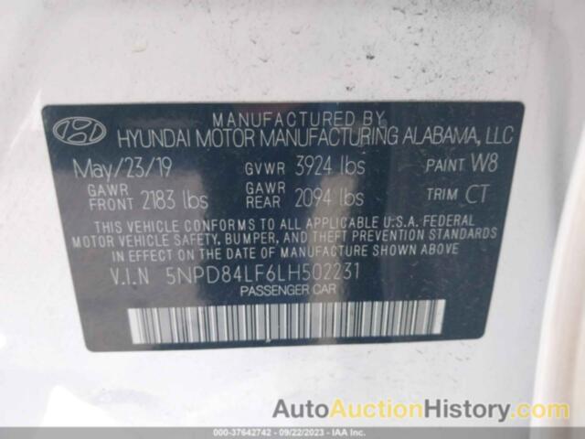 HYUNDAI ELANTRA VALUE EDITION, 5NPD84LF6LH502231