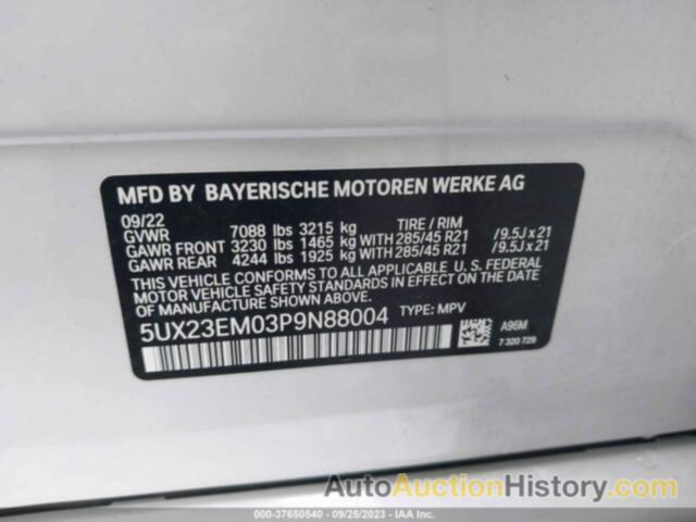 BMW X7 XDRIVE40I, 5UX23EM03P9N88004