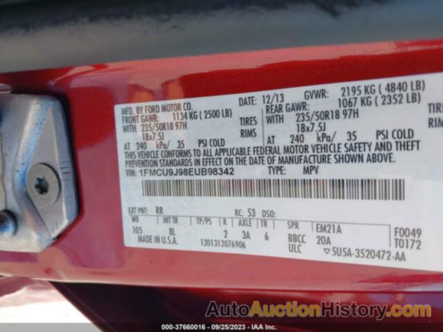 FORD ESCAPE TITANIUM, 1FMCU9J98EUB98342