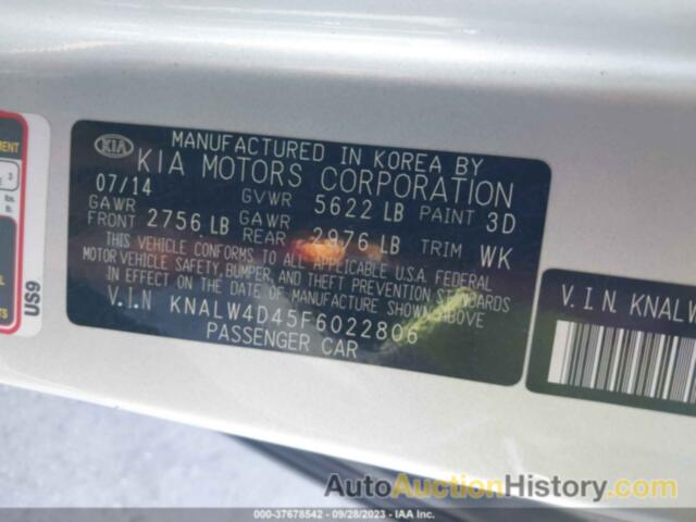 KIA K900 LUXURY, KNALW4D45F6022806