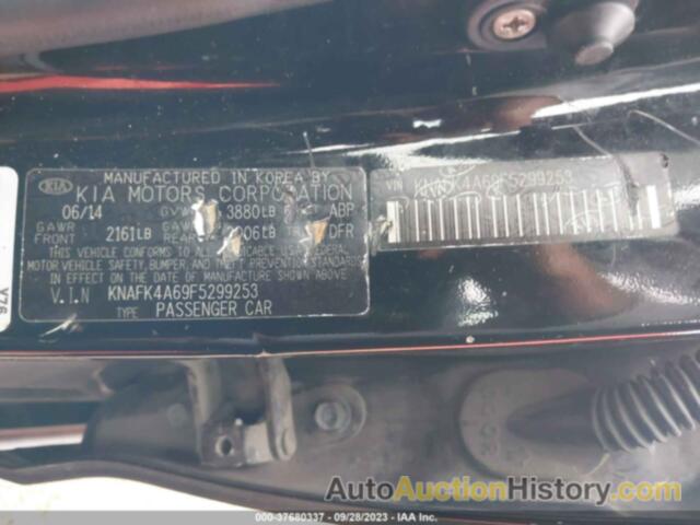 KIA FORTE LX, KNAFK4A69F5299253